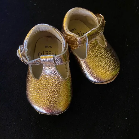 Monkey Feet Shoes Monkey Feet Rose Gold T Strap Mary